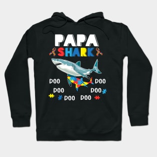 Papa Shark Autism Awareness Shirt Papa Baby Shark Autism tee Hoodie